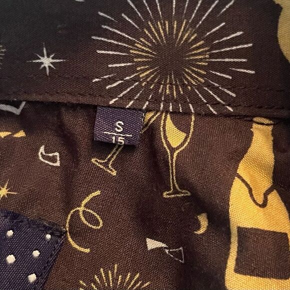 Simon Banks Men’s NYE New Year’s Eve Button Down Shirt S NWOT - Picture 5 of 6